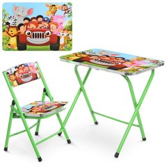 Bambi (Бамби) A19-CA - Набор складной мебели для детей (столик, стульчик) - зоопарк