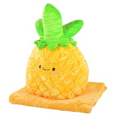 Фото товару М'яка іграшка 2 в 1 - плед, який можна згорнути у форму ананаса,  MP02