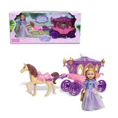 Фото товару Набір Лялька - принцеса з каретою та конем у упряжці,  SS019B-1