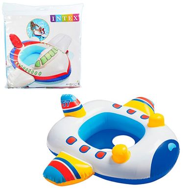 INTEX 59586 - Дитячий надувний пліт для плавання малюків 1 - 2 роки, - літак, 59586