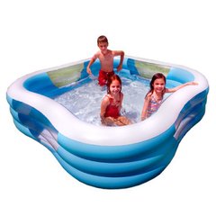 Надувной квадратный бассейн, для семьи, на 1350 литров, INTEX 57495