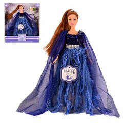QJ089D - Шарнірна Лялька Емілі в розкішній сукні, з накидкою