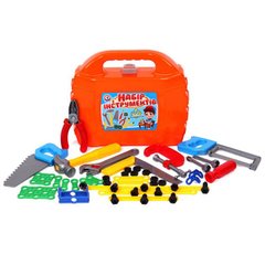 ТехноК 4388 - Детский Набор инструментов с пилой, молотком, плоскогубцами и другими инструментами, в чемоданчике