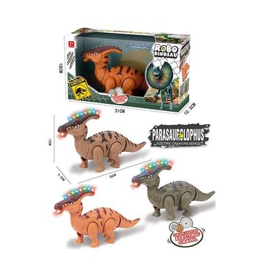 272-002ABC - Іграшковий динозавр - паразауролоф, вміє ходити, світлові ефекти