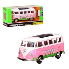 153423 - Металлический автобус из серии "Автопром" розовый 4332