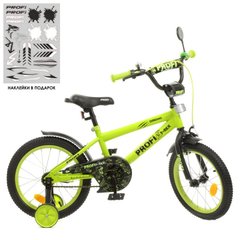 Дитячий двоколісний велосипед 16 дюймів (салатовий), серія Dino - Profi Y167