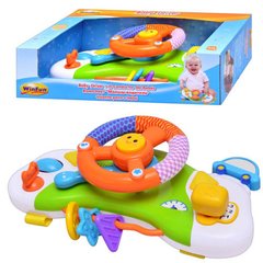 Дитяче кермо - для малюків - Розвиваюча іграшка Автотренажер, з прорізувачами для зубів,, WinFun 0704 NL