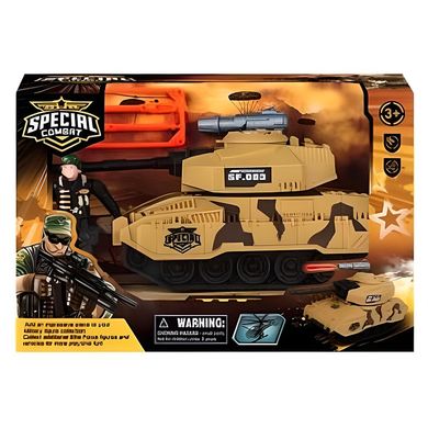 E3109-12 - Танк - Военный игровой набор с солдатиком, игрушка стреляет дротиками