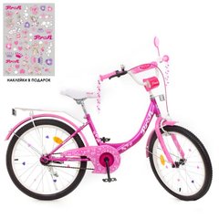 Дитячий двоколісний велосипед для дівчинки PROFI 20 дюймів (колір фуксія), Princess,  Y2016