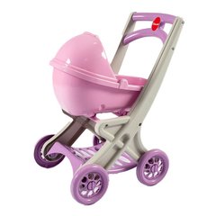 Долоні 0121/04 - Іграшкова пластикова коляска (бузково-рожева) для ляльок, висота до ручки 57 см