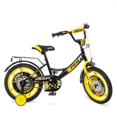 Дитячий двоколісний велосипед PROFI 18 дюймів, чорно-жовтий - Original boy, Profi Y1843