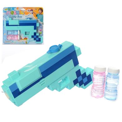 Іграшковий пістолетик у стилі Майнкрафт з мильними бульбашками,  627-1