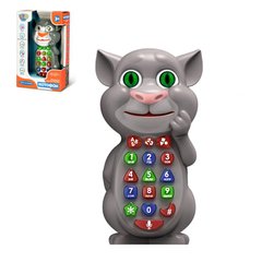 Розумний телефончік для дітей - Котофон повторює, інтерактивна розвиваюча іграшка, Limo Toy 7344