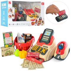 Игровой набор для детей - Кассовый аппарат с корзинкой и продуктами,  668-93