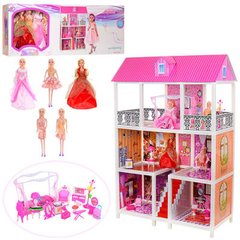 Величезний будиночок для ляльок з меблями і аксесуарами (3 поверхи),  66885