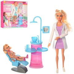 Defa 8408-BF - Кукла - доктор стоматолог, мебель, кресло, девочка