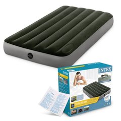 INTEX 64761 - Спальный надувной матрас с велюровым покрытием, длина 191 см