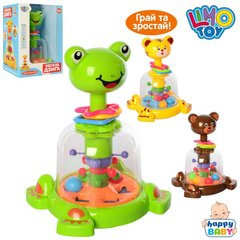 Юла Детская в виде животных (на выбор) - лягушка, тигр, мишка, Limo Toy SL83012-13-14