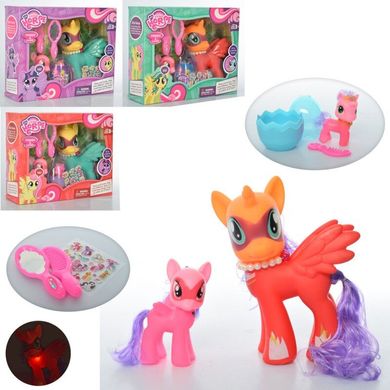Ігровий набір фігурка Літл Поні (my Little Pony) 3 шт - 19 см (музика, всет), 10 см і 6 см, різні кольори, 3904,  SM3904D