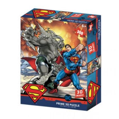 Пазли з об'ємним зображенням (ефект 3D) - Супермен, що бореться зі лиходієм,  33004