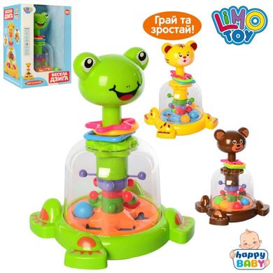 Limo Toy SL83012-13-14 - Юла Детская в виде животных (на выбор) - лягушка, тигр, мишка
