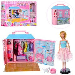 Меблі для ляльки Будиночок - Гардероб і Лялька, сукні, аксесуари,  99049