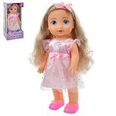 Лялька Стефанія в рожевому платтячку - вміє ходити і говорити (10 фраз), українська озвучка, функція Bluetooth, Limo Toy M 5078 I UA