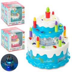 0712 - Іграшковий музичний Торт - свічки світяться, сам їздить