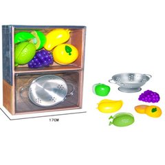 YH2018-1A - Набір: іграшковий металевий друшлаг з продуктами
