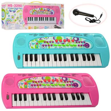 HS3290AB - Дитячий синтезатор початкового рівня, 32 клавіші, 8 інструментів для хлопчика або для дівчинки