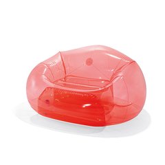 Надувная мебель - прозрачное надувное кресло - красного цвета, INTEX 66501