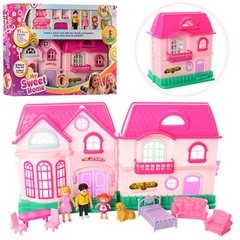 Дитячий будиночок для ляльок з меблями та аксесуарами, фігурки, звук, світло, будинок для ляльок,  16526A