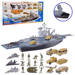 Іграшковий Авіаносець з набором машинок, і військової техніки,  HC227689, P848-A