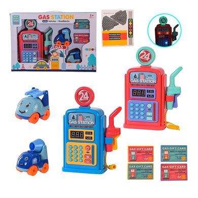Іграшкова заправна станція з набором машинок і світло-звуковими ефектами,  8501E