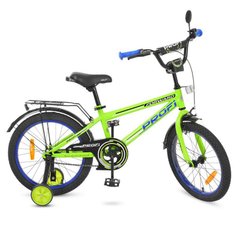 Дитячий двоколісний велосипед PROFI 18 дюймів, салатовий, серія Dino -  T1872