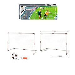 MR 1215 - Детские футбольные ворота набор - 2 штуки. с сеткой, мячиком насосом
