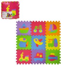 EVA1908 - Коврик Пазл напольный - покрытие для детской комнаты из материала EVA, тема - машинки
