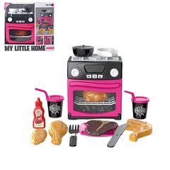 Детский набор - газовая игрушечная плита с набором продуктов и световыми и звуковыми эффектами,   A1010-3
