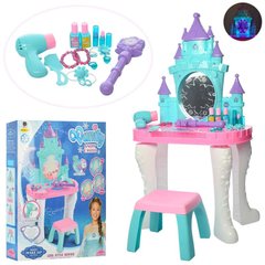 Трюмо іграшкове для дівчаток, зі стільчиком, у вигляді замку,  661-127