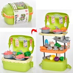 25745 - Дитяча розкладна іграшкова кухня у валізці, з набором аксесуарів