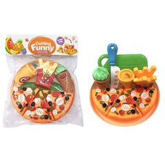 6612 - Набор игрушечных продуктов на липучке - фастфуд с пиццей и досочкой