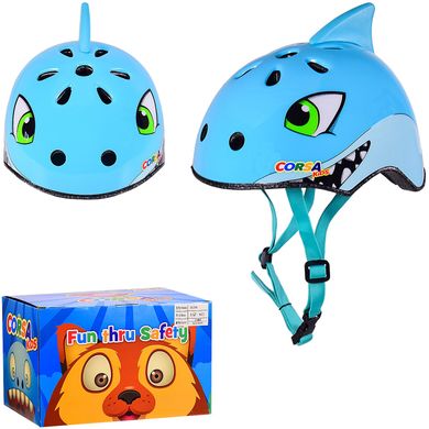Захисний дитячий шолом у вигляді акули для активних видів спорту - скейтинг, ролики, велосипед, самокати,  CEL1203012