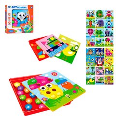 Развивающая игрушка - Мозаика с крупными элементами (12 картинок) - Limo Toy 808-9-10