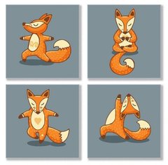 Идейка 111167 - Картина за номерами "Поліптих: Yoga-fox" ★★ KNP011