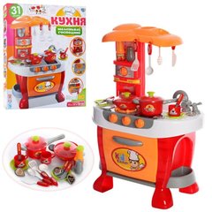 Іграшкова кухня з плитою (духовка), посудом аксесуарами, є звук і світло -  008-801A