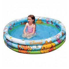 INTEX 58915 - Детский надувной бассейн круглый Винни Пух, 3 кольца, 288 л, от двух лет