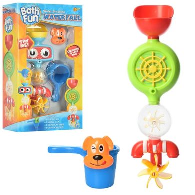 9906-9907 - Іграшка для купання - водоспад - млин із ковшком у вигляді собачки