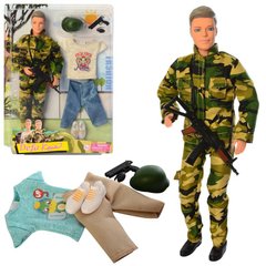 Defa 8412 - Лялька хлопчик - Кен в формі військового, 2 в 1