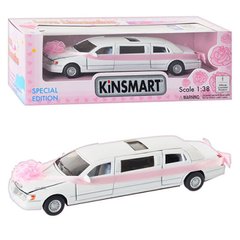 Металева інерційна модель – лімузин для весіль (машинка для дівчаток), Kinsmart KT 7001 WW