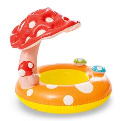Круг для плавания, надувной для малышей "с трусиками" и навесом в виде гриба, INTEX 56574